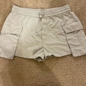 Sage green Zara cargo shorts